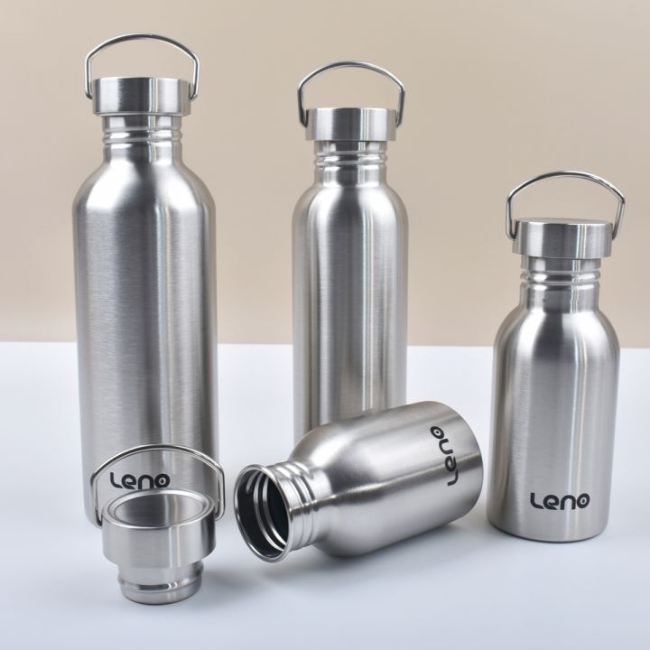 350-2000ml Stainless Steel Water Bottle Single Wall Bottle Large Capacity Big Mouth Flasks with Lid Cycling Drinkware Sports