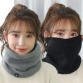 Knitted Neck Warmer Sports Scarf Fashion Soft Women Men Face Cover Winter Skating Running Hiking Scarves Thick Cold-proof Collar. 