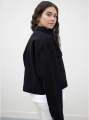Black Denim Short Body Jacket for Women, Premium Stretch Fit, Button Fastenings. 