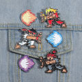 Street Fighter Game Series Brooch Cool Longken Haunted Ghost Wave Fist Enamel Needle Anime Character Metal Emblem Jewelry . 