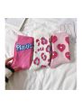 Trend Socks for Women – Cute Strawberry Heart Cotton Crew Socks. 