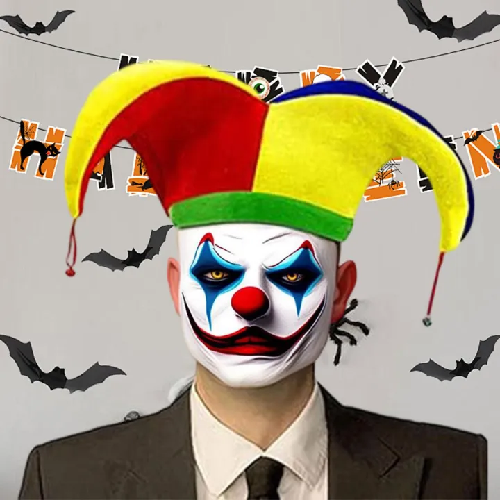 Clown%20Hat%20Multicolor%20Funny%20Women%20Men%20Mardi%20Gras%20Party%20Hat%20for%20Halloween%20Masquerade%20Fancy%20Dress%20Party%20Clown%20Costume%20Cosplay%20-%20Image%204