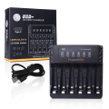 POWERKAN N6 Battery charger for 1.2V Ni-MH AA AAA No.5 No.7 batteries charge 1~6 batteries at the same time, type C 2A. 