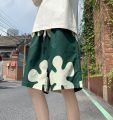 Mai Lang floral shorts are 3 dark green/light green/black. fabric is suitable for water activities, chill, beach or even falls.. 