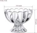 Ice Cream Bowl Glass Set of 6 Pcs Clear Glasses for Dessert Food Grade Plastic Bowl for Ice Cream Sundae Dessert Bowls. 