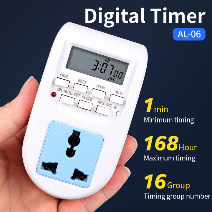 Digital Timer Switch Timer Socket Weekly Programmable Electronic ...