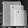 8pcs 6-Ring PVC Binder Pockets A7 A6 A5 Budget  Envelopes Zipper Folders Loose Leaf Bags Document Pouch Filing Bags. 