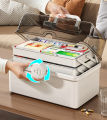 3 Layers Large Capacity Family Medicine Organizer Storage Box Portable First Aid Kit Medicine Container Emergency Pharmacy Box. 