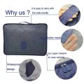 6PCS Travel Storage Bag Organizer Set For Clothes Shoes Cosmetic Tidy Organizer Wardrobe Suitcase Pouch Travel Organizers Packing Bags.