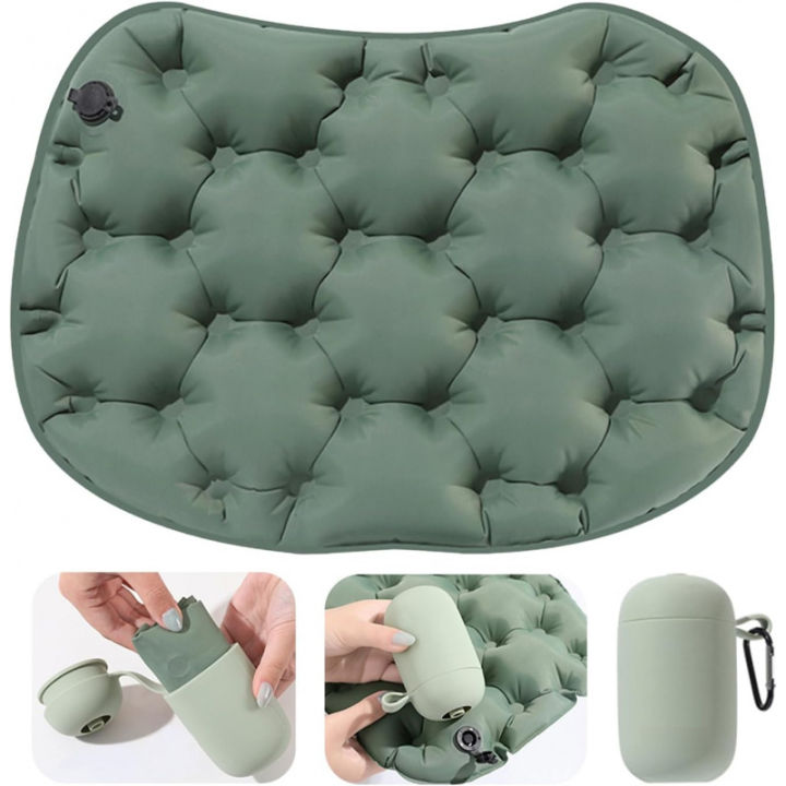 Inflatable Seat Cushion With Pump Pressure Relief Air Pad For Airplane Stadium Travel Waterproof Portable Chair Mat For Sciatica