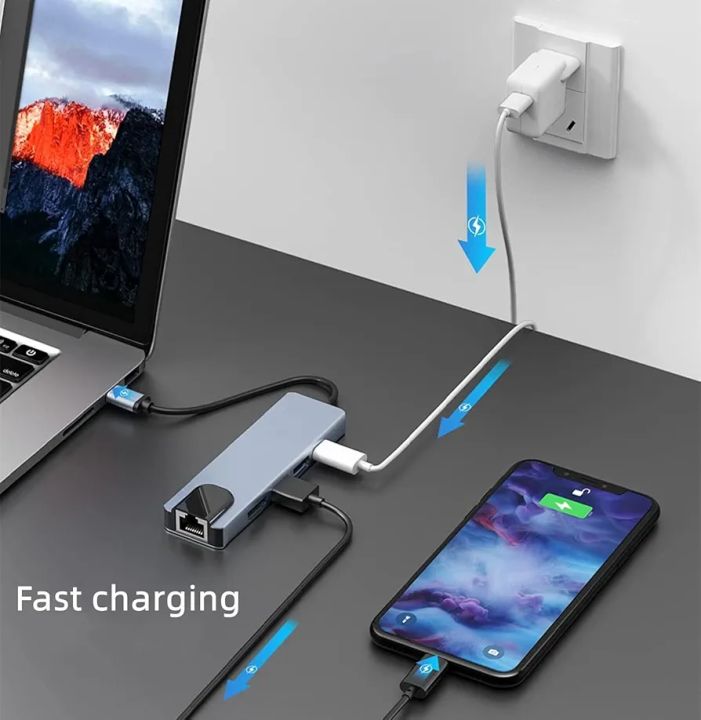 Typ%20c%20%205%20in%201%20USB%20C%20Docking%20Station%20with%204K%20HDMI,%20RJ45%20Ethernet,%20USB3.0,%20100W%20PD,%20Compatible%20with%20MacBook%20Pro/Air,%20IPad%20Pro,%20IPad%20Mini%206,%20Surface%20Pro%20and%20More%20Type%20C%20Devices%20-%20Image%205