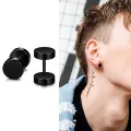 Black hip hop design men earrings black color. 