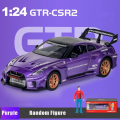 1:24 Nissan GTR CSR2 Skyline Ares Diecasts & Toy Vehicles Metal Toy Car Model High Simulation Pull Back Collection Kids Toys. 