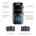 Bluetooth 5.4 Receiver Transmitter 3.5mm AUX Audio Receiver Support TF Card Wireless Audio Adapter With Mic LED Digital Display. 