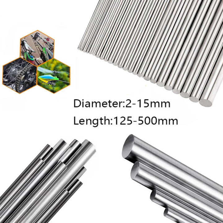 304 Stainless Steel Rod 2MM 3MM 4MM 5MM 6MM 8MM 10MM  Linear Shaft Round Ground Bar 125mm 200mm 250mm 330mm 500mm