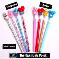 4 x BTS / BT21 Pencils - Fancy Lead Pencils -  Bullet Pencils -  Push Pencils - Sika Pencils - The Essentials Point. 
