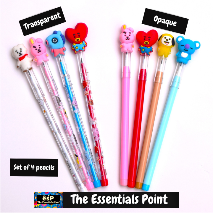 4%20x%20BTS%20/%20BT21%20Pencils%20-%20Fancy%20Lead%20Pencils%20-%20%20Bullet%20Pencils%20-%20%20Push%20Pencils%20-%20Sika%20Pencils%20-%20The%20Essentials%20Point%20-%20Image%202