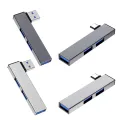 3 in 1 USB HUB Type C HUB OTG USB 3.0/Type-C 3.0 To 3 USB USB Splitter Hub Speed 5.0Gbps 3 Port for PC Computer Laptop. 