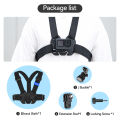 TELESIN Chest Strap Mount Waistcoat Belt Mount for GoPro Hero 13 12 11 10 9 8 7 6 5 Insta360 DJI Action Camera Accessories.