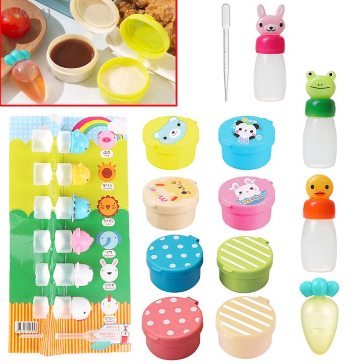 Mini Bento Box Animal Friend Soy Sauce Box Cartoon Sauce Bottle Tomato Sauce Honey Salad Sauce Container Bento Box Accessories