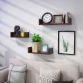 Customised U shaped floating shelves of 3 for decoration in bed room, living room, study room. 