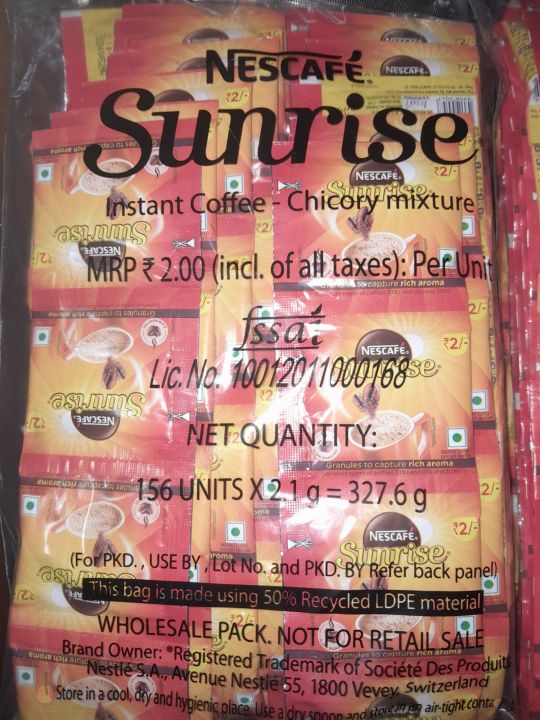 Nescafe Sunrise Instant Coffee 156 pcs pouch