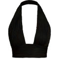 Solid Backless Halter Top.