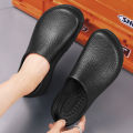 Men Slippers Couples Garden Clog Women Water Proof Chef Shoe Comfortable Sandal Slippers For Pet Workers Outdoor Fishing Shoes.