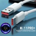 100% Original Xiaomi 120w, 67w, 33w, Turbo Cable 33 Watt 67 Watt 120 Watt Fast Charging 6A For Redmi Note 13, 12/11S/ Note 10/ Note 10 Pro/10S/Note 9 Pro /14c/13c/12/ Cable. 