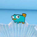 Perry The Platypus Enamel Pin Cartoon Anime Characters Cute Duck Brooch Lapel Backpack Badge Funny Jewelry  For Friends ﻿. 
