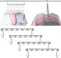 (R). DEWU IDEAS 4 x Magic Clothes Hangers, Heavy Duty Magic Metal Closet Hangers, Multifunctional Closet Organizer Hanger, Easy to Hang, Cascading Hanger. 