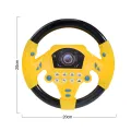 Eletric Steering Wheel Toy with Light Sound for Baby Kids Educational Portable Simulated Driving Steering Wheel Vocal ToysToys. 
