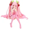 Hot Hatsune Miku Anime figure Pink dress PVC model action toys Cherry pink cherry blossom decoration collect gifts. 