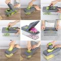 Genius Nicer Dicer Plus Salad Vegetable & Fruit Cutter - 12 in 1 Nicer Dicer Chooper Vegetable Cutter. 
