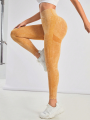 Women Gym Crossover Waist Leggings Butt Lifting Fitness Athletic Workout Yoga Pants Outdoor Sports Tights.