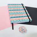 Pastel Doodle Journal Dotted or Lined Pages Notebook A5 Hardcover Diary. 