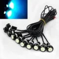 10Pcs Car Mini Navigation Light LED18MM Eagle Eye Light Lightweight Rogue Light Screw Reverse Light Motorcycle Modification. 