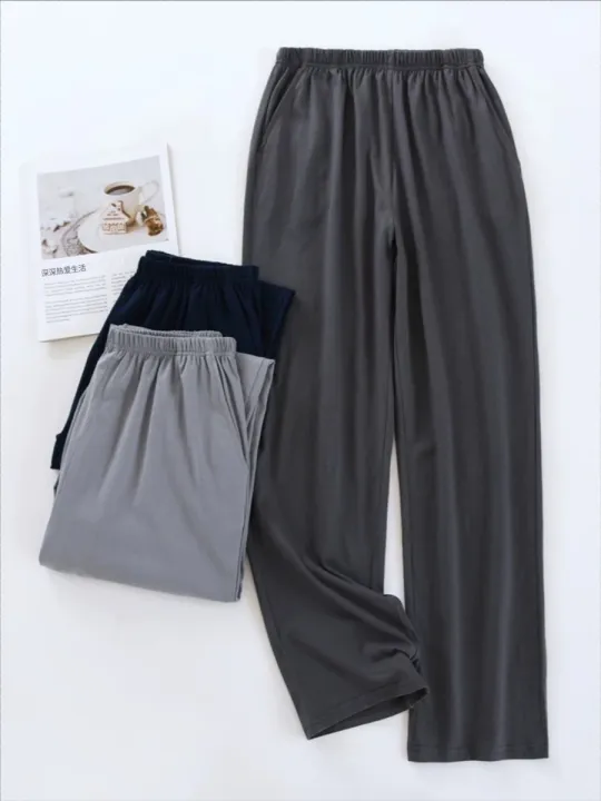 Men's%20Pajama%20Pants%20Spring%20and%20Autumn%20Trousers%20Casual%20Loose%20Thin%20Summer%20Large%20Size%20Can%20Be%20Worn%20Outside%20Home%20Pants%20-%20Image%202