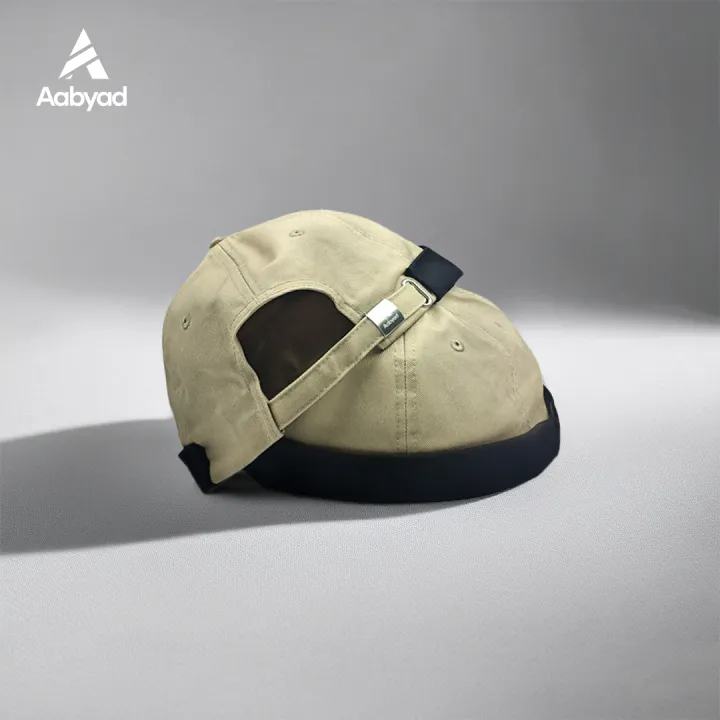 Beige%20White%20Twill%20Docker%20Cap%20%7C%20Brimless%20Beanie%20Cap%20for%20Men%20%7C%20Adjustable%20With%20Belt%20%E2%80%93%20Washable%20-%20Image%203