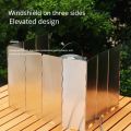 Outdoor Gas Stove Windshield Thickened Folding Cassette Stove Windshield (8pcs).