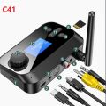 6 in 1 Long Range Bluetooth 5.1 Audio Transmitter Receiver RCA 3.5mm AUX USB Dongle Stereo Wireless Adapter For PC TV Headphones. 