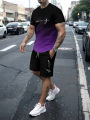 New Men's Outfit Summer Short Sleeve T Shirt Set Fashion 2 Piece Sportwear 3D Printed Casual Shorts Sweatshirt Men's Tracksuit. 