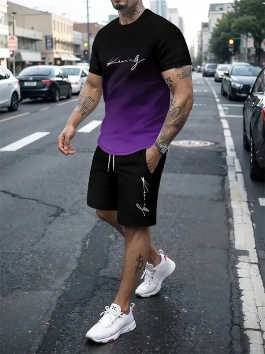 New%20Men's%20Outfit%20Summer%20Short%20Sleeve%20T%20Shirt%20Set%20Fashion%202%20Piece%20Sportwear%203D%20Printed%20Casual%20Shorts%20Sweatshirt%20Men's%20Tracksuit%20-%20Image%205