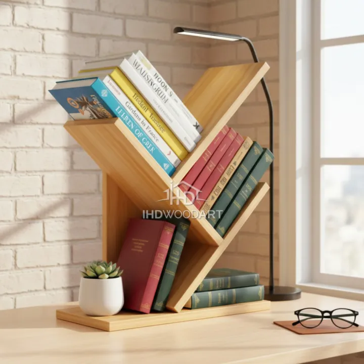 Tree-shaped%20Bookshelf%20Desktop%20Book%20Organizer%20Modern%203-Tier%20Bookshelf%20For%20office%20and%20Home%20Wooden%20Book%20Storage%20Rack%20Space-Saving%20-%20Image%202