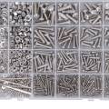 884 Pcs Stainless Steel Screw Nut Washer Wrench Kit M2 M3 M4 M5 Half Round Head Hex Socket Screws Nuts Washers Wrench Set.