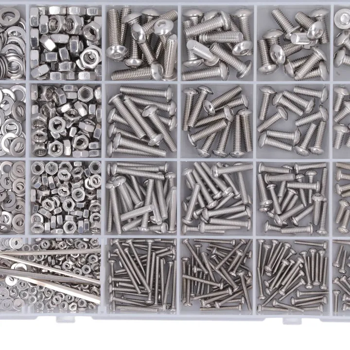 884%20Pcs%20Stainless%20Steel%20Screw%20Nut%20Washer%20Wrench%20Kit%20M2%20M3%20M4%20M5%20Half%20Round%20Head%20Hex%20Socket%20Screws%20Nuts%20Washers%20Wrench%20Set%20-%20Image%206
