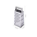 Stainless Steel 4 Sided Blades Household Box Grater Container Multipurpose Vegetables Cutter Kitchen Tools Manual Cheese Slicer. 