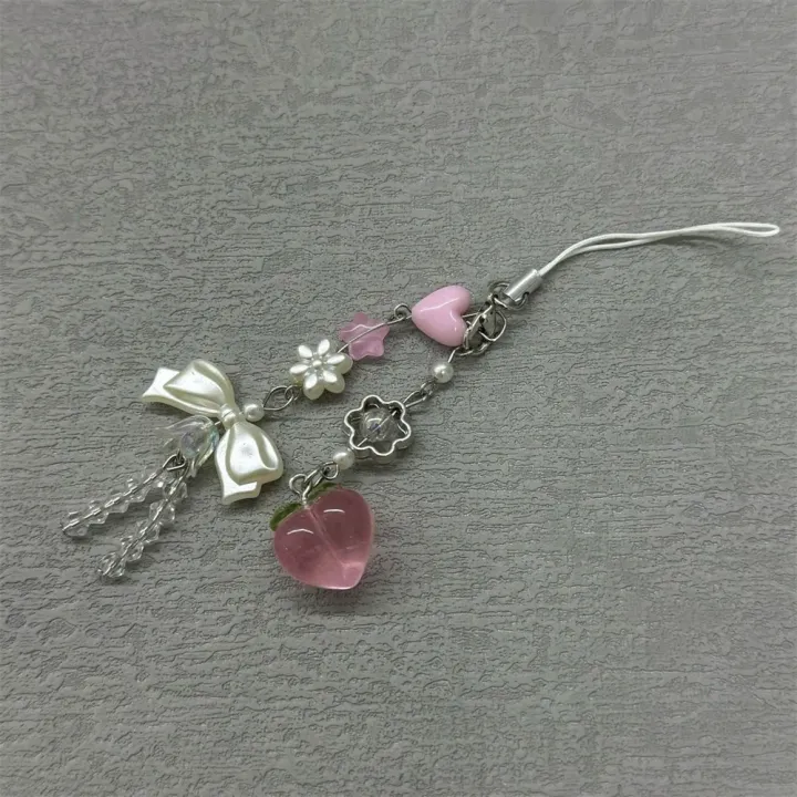 Pink%20Cute%20Peach%20Phone%20Charms%20Pendant%20Cute%20Bowknot%20Bead%20Handmade%20Sweet%20Girl%20Keychain%20For%20iPhone%20Camera%20Chain%20Love%20Heart%20Jewelry%20-%20Image%205