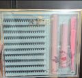 DIY Eyelash Extension kit,Lash Cluster kit waterproof Strong Hold Eyelash Bond, Eyelash Remover and Tweezer (200 Clusters).. 