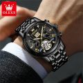 OLEVS Classic Men's Watches Tourbillon Multi-function Full Automatic Men Watch High end Male Wristwatches. 